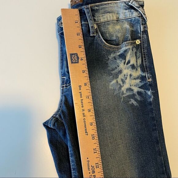 Vintage Y2K Baby Phat Jeans Size 11 Distressed Fade Denim - Picture 8 of 12